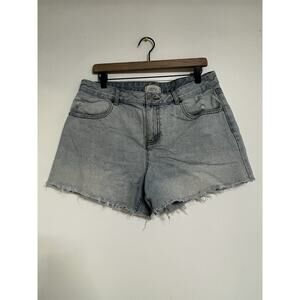 BDG Blue Jean A-Line Shorts Distressed Cut-Offs Sz 31